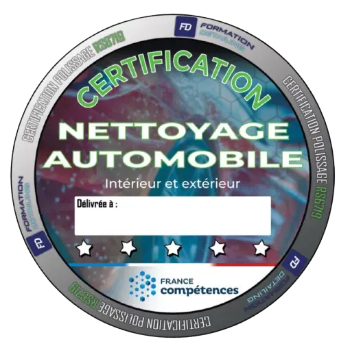 Certificat nettoyage automobile