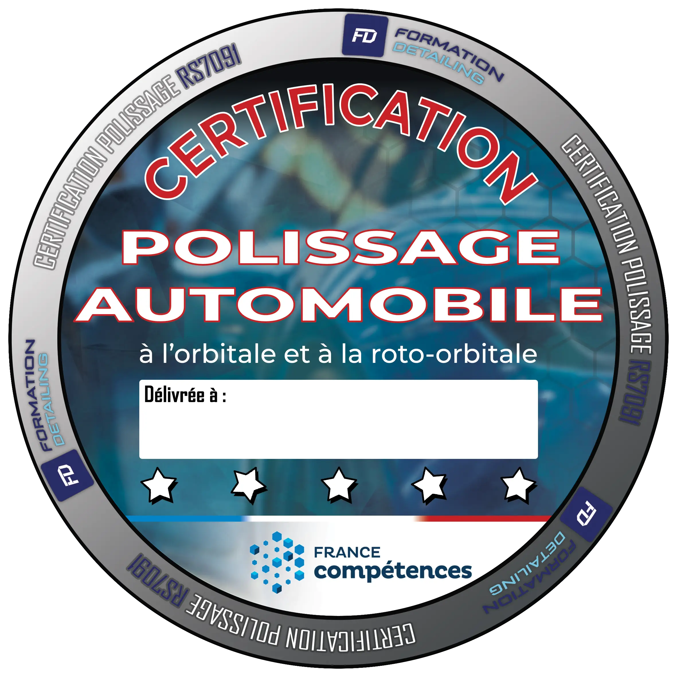 Certification Polissage RS7091 Prime Detail Caen